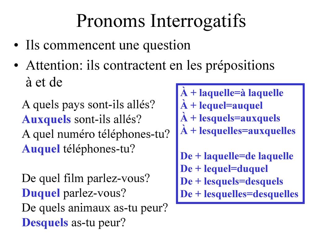 Les Pronoms Démonstratifs Interrogatifs et Possessifs ppt télécharger